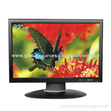 22-inch CCTV LCD Monitor with 1,920 x 1,080 Pixels, VGA/BNC/HDMI Optional